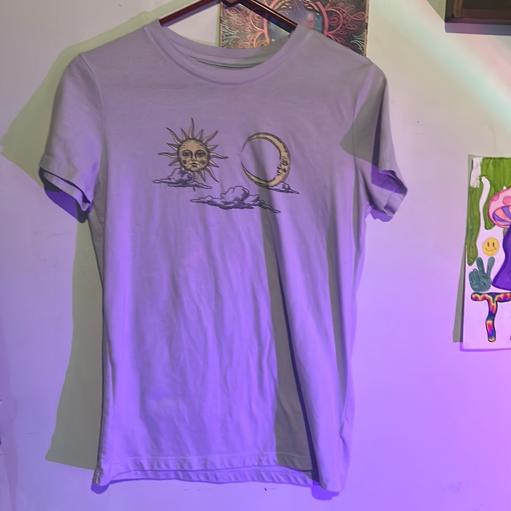 light purple sun and moon t shirt!!